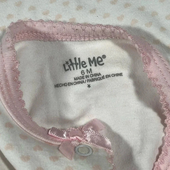 4/$20 Little  Me White Ballerina Sleeper/Footie - Picture 5 of 5